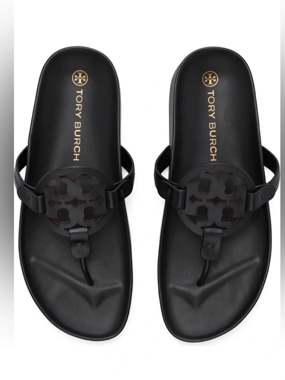 Tory Burch Black Cloud Miller Thong Sandals - Picture 1 of 10